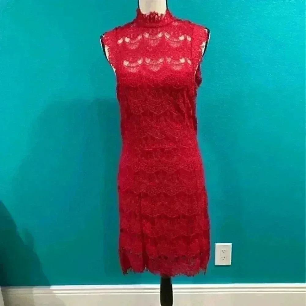 New with tags Free people daydream bodycon lace cherry red dress in size large